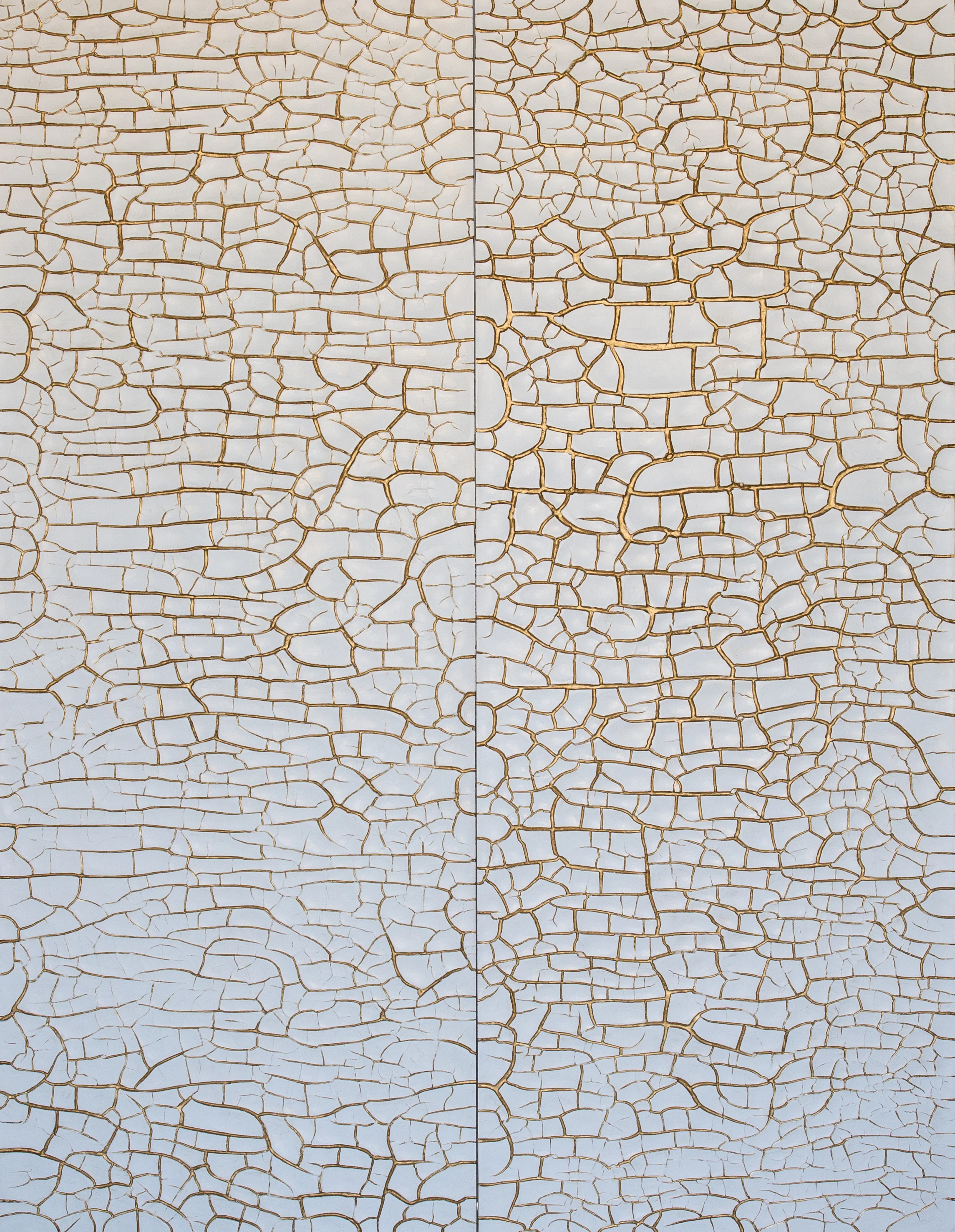 Craquelé Weiß-Gold Fläche